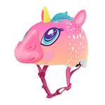 RASKULLZ SUPER RAINBOW UNICORN HELMET CHILD 5+ 50-54CM PINK WITH 3D UNICORN FEATURES