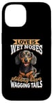 Coque pour iPhone 14 Teckel blaireau wiener saucisse chien Love is wet nezes