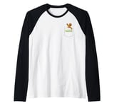 Shrek Iconic Gingerbread Man Small Left Faux Pocket Logo Raglan Baseball Tee