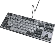 Taurus K320 TKL Clavier Mécanique-Rétro-éclairage,87 Touches Tenkeyless,US Layout,Câble USB C,Touches Doubleshot PBT,Touches Programmables,NKRO,Windows & Mac (Cherry MX Brown,Corona)