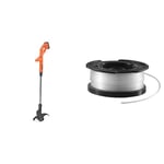 BLACK+DECKER STC1840EPC-QW Coupe-Bordures sans Fil - 1 Batterie, 18V - A6485-XJ Lot Reflex 3 bobines & Bobine de Rechange pour Coupe-Bordures, Bobine Reflex, 10 m de Fil en Nylon Reflex