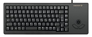 CHERRY XS Trackball Keyboard, disposition britannique, clavier QWERTY, clavier filaire, clavier mécanique, mécanique ML, trackball optique avec deux boutons de souris, noir