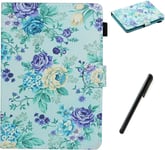 Housse Universelle Tablette 10.1 Pouces Avec Stylet, Coque Pochette Étui De Protection Pour Samsung A 10.1, Huawei M5 Lite/T3 T5 10, Ipad 10.2, Asus Zenpad 10, Lenovo Tab E10pro, Fleur