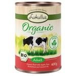 Lukullus Organic Adult ekologiskt nötkött & ekologiska äpplen (glutenfritt) - 6 x 400 g