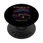 Conception de voiture Hotrod classique de Bethlehem PA Industrial Muscle USA PopSockets PopGrip Adhésif