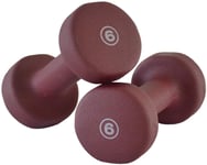 Shengluu Weights Dumbbells Sets Women Solid Cast Iron Dumbbell Hex Rubber Barbell Set For Strength Core Training Fitness Equipment (Color : Brown 6 Lbs X2)