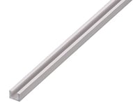 Alberts 492618 Profilé Type Rail | Aluminium, anodisé Couleur Argent | Largeur de rainure 6 mm | 1000 x 14 x 10 mm, Gris