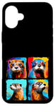 iPhone 16 Plus Otter Pop Art Colorful Drawing Painting Case