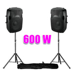 ENCEINTES SONO ACTIVE 10"/25cm - 600W + Pieds