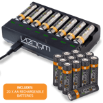 AA / AAA Battery Charging Dock plus 20 x AA 1000mAh Rechargeable Batteries