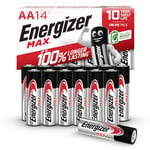 Energizer AA Batteries, Max, 14 Pack, Double A Battery Pack - (Packaging May Vary)