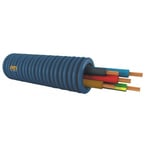 Gaine ICTA préfilée 5x1,5 mm² - Ø20mm - HO7V-U - bleu-marron-noir-rouge-vert/jaune - couronne 100 m PM PLASTIC MATERIALS