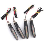 4x Remorque antibrouillard, clignotant universel noir moto 12 led clignotants clignotant lumière ambre - Sjlerst