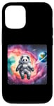 Coque pour iPhone 12/12 Pro Astronaute Panda flottant dans l'espace avec nébuleuse. Suit Planet