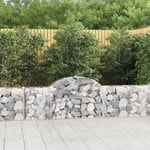 Bonnevie - Gabion pour Pierres arqué Panier de gabions - Cage à pierre 200x30x60/80 cm Fer galvanisé BV505734