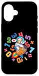 Coque pour iPhone 16 Kawaii Dog Astronaute Kids Funny Maths Day Numbers Day