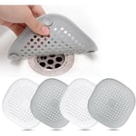 4 Pcs Protection de Drain de Silicone, Filtre Evier de Cuisine avec Ventouse, Filtre de Couverture de Drain de Baignoire