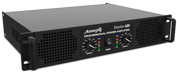 Audibax Dayton 600 - Amplificateur de sonorisation de classe AB - 300W + 300W de puissance - Amplificateur de puissance à 2 canaux - Amplificateur numérique multicanal - Connexions XLR et jack 6,35 mm
