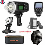 UK Godox AD600BM 600W HSS Flash+AD-H600B+95cm Grid Softbox+XPRO-N For Nikon Kit