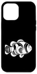 Coque pour iPhone 12 Pro Max Line Art Poisson & Ichtyologiste Faux Percula Poisson Clown