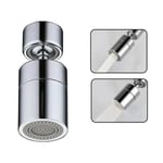 Trimec - Aérateur de Robinet(Argent), 360° Pivotant Embout Robinet Cuisine, 2 Modes Mousseur Robinet Economie Eau, Brise jet Filtre Robinet Cuisine