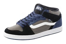 Vans M Edgemont Black/Dark Grey, Basket Homme - Noir - Schwarz (Black/Dark Grey/Blue), 44.5 EU