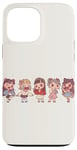 iPhone 13 Pro Max Cute Manga Chibi Girls In Different Moods Case