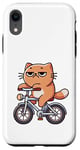 Coque pour iPhone XR Chill Cat Chat qui s'ennuie sur vélo