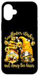 Coque pour iPhone 16 Plus Sunflower Wishes And Honey Bee Kisses With Cute Summer Gnome