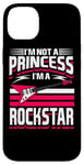 Coque pour iPhone 14 Plus Je ne suis pas une princesse, je suis une rockstar, guitariste Rock n Roll