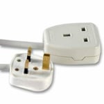 10M Extension Lead Single Socket 1 Gang Way Mains Lead  Cable White 1G 10 Metre