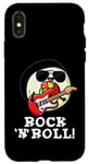 Coque pour iPhone X/XS Jeu de mots à sushi Rock and Roll Funny