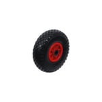 ROUE POUR DIABLE / CHARIOT DE TRANSPORT PU, ROUGE/NOIR 260 mm