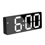 Alarm TSV Clock Mirror LED Display Digital Clock with Temperature, Snooze, Adjustable Calendar,USB Port Night Light