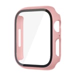 Glas+ Cover För Apple Watch case 9 8 7 6 SE 5 iWatch Tillbehör Skärmskydd Apple Watch Series 45mm 41mm 44mm 40mm 42mm 38mm Rosa Pink Pink 40mm series 654SE