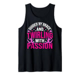 Guided by Grace and Twirling with Passion Baton Twirling Art Tank Top