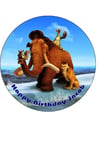 7.5 MANNY AND FRIENDS ICE AGE EDIBLE ICING BIRTHDAY CAKE TOPPER