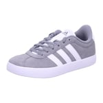 adidas VL Court 3.0 Shoes Kids Basket, Grey Three/Cloud White/Grey Two, 38 EU