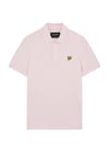 Lyle & Scott Mens Polo SS Plain Shirt Pink Cotton - Size Medium