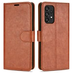 Case Collection for Samsung A23 Phone Case - Leather Folio Flip Kickstand Shockproof Cover with RFID Blocking Card Slots Wallet for Samsung Galaxy A23 5G Case Brown