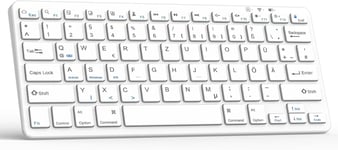 Clavier Bluetooth QWERTZ sans fil pour iPad 10 génération/iPad Pro/iPad Air/iPad Mini/iPad 10,2""/iPad 9,7""/Samsung Tablet/Android et Windows(Q814)