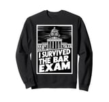 I Survived the Bar Exam, Funny Lawyer Design Sweatshirt