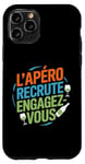 Coque pour iPhone 11 Pro L'Apéro Recrute Engagez-vous Humour Convivialité Amusant