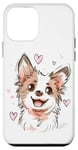 Coque pour iPhone 12 mini Adorable chien mignon entouré de cœurs