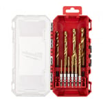 10Pc Shockwave HSS-G Tin Red Hex Set (MILWAUKEE 4932493865)