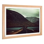 Big Box Art Framed Print of Landscape Journey Through Mountains (2) Design | Wall Art Picture | Home Decor for Kitchen, Living Room, Bedroom, Hallway, Oak, A2 / 24.5x18 Inch / 62x45cm