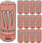 Monster Ultra Peachy Keen Energy Drinks 500ml Pack of 12