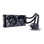 Fractal Design Celsius S24-240 mm Radiator - Silent Liquid CPU Cooler - PWM - Intelligent Controls - 2x Fractal Design Dynamic X2 PWM GP-12 120Mm Silent Fans Included - 1/4" Fitting - Blackout