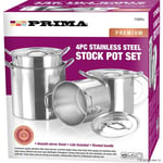 STAINLESS STEEL CATERING DEEP STOCK SOUP BOILING POT STOCKPOTS SET 8,12,16,20qt