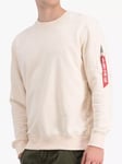 Alpha Industries USN Blood Chit French Terry Sweatshirt, 578 Jet Stream White